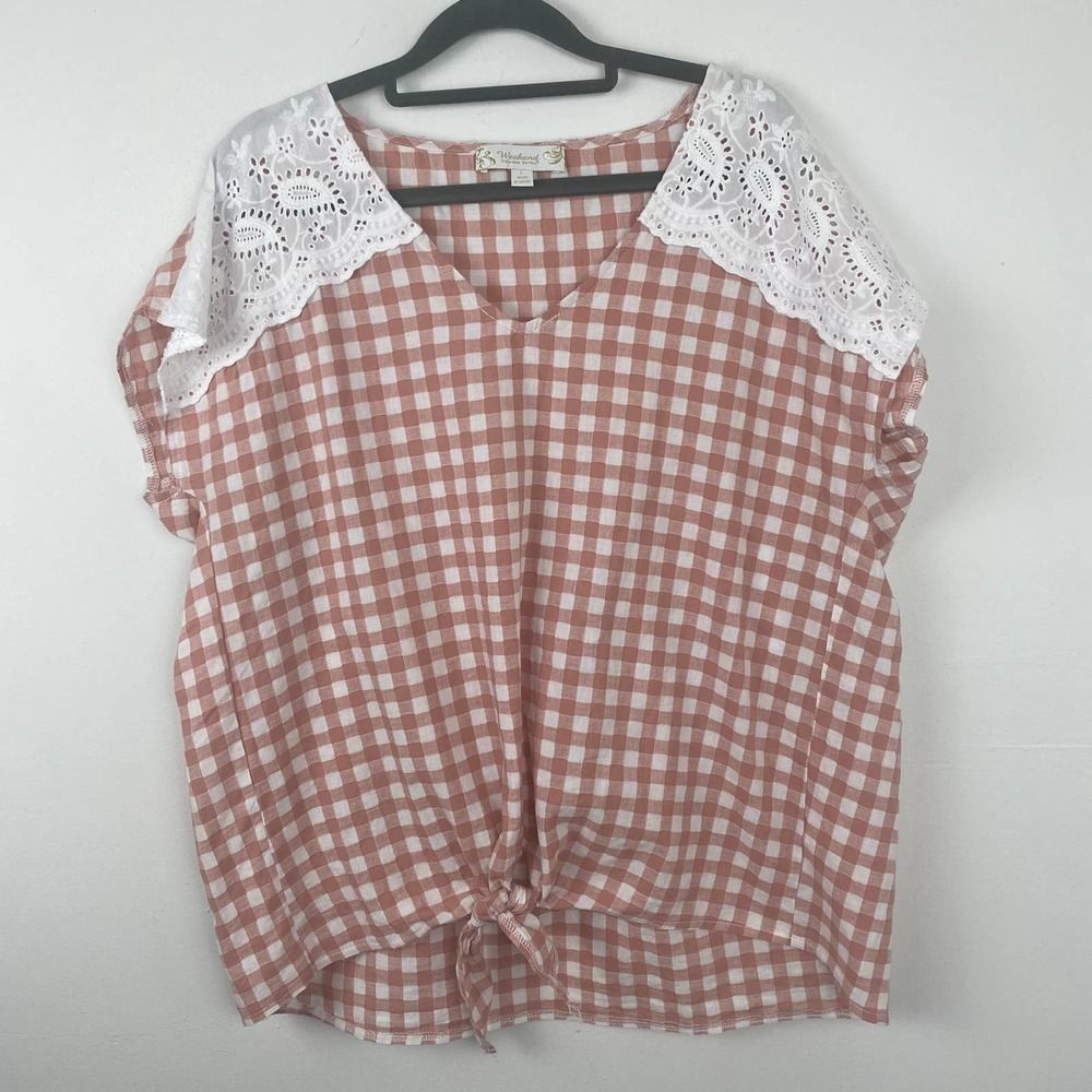 Weekend Suzanne Betro size L color peach & white